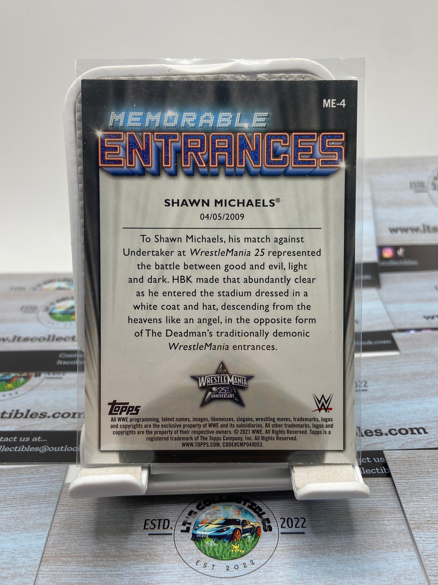 Wwe topps - wrestle mania 25 Shawn Michaels entrance