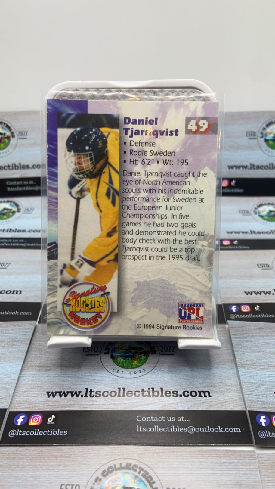 1994 Signature Rookies Hockey - Daniel Tjarnqvist /7750