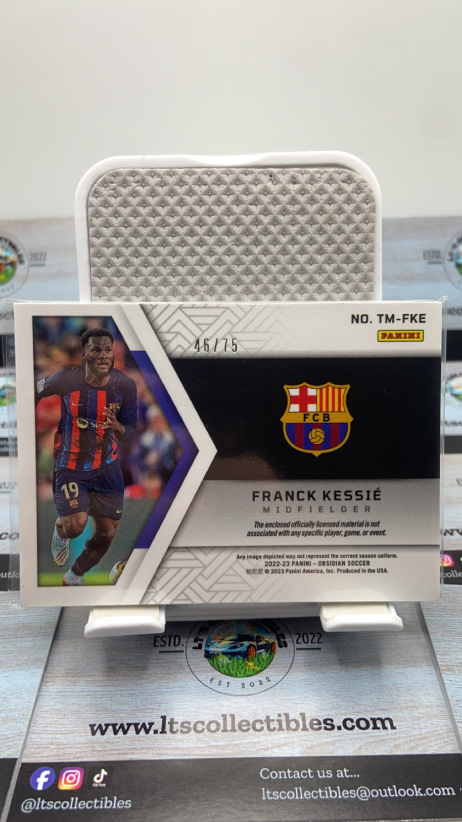 Panini Obsidian - Franck Kessie Patch /75