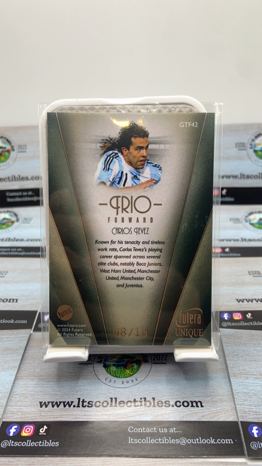 Futera Unique - Carlos Tevez /10