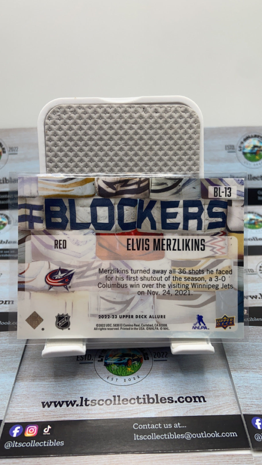 Upper deck NHL - Elvis Merzlikins /299