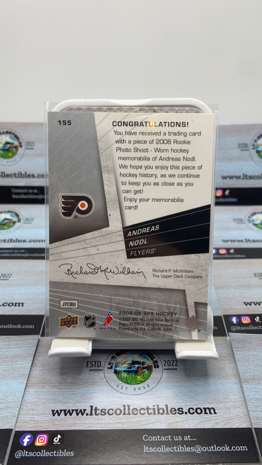 Upper deck NHL - Andreas Nodl Authentic jersey patch /1299