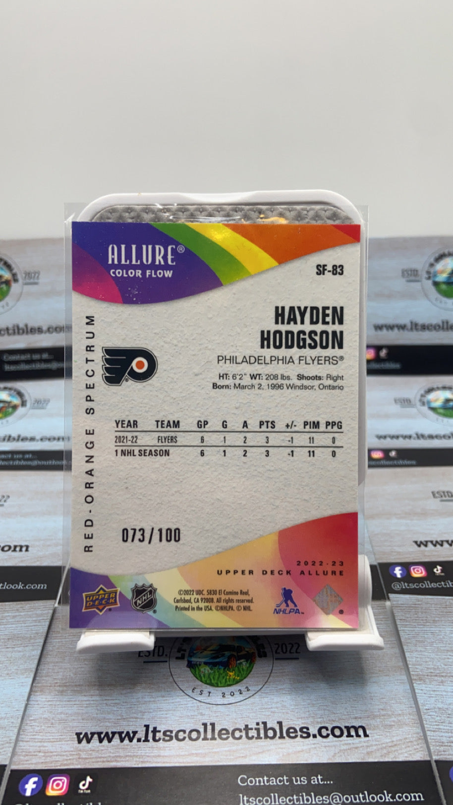 Upper deck NHL - Hayden Hodgson /100