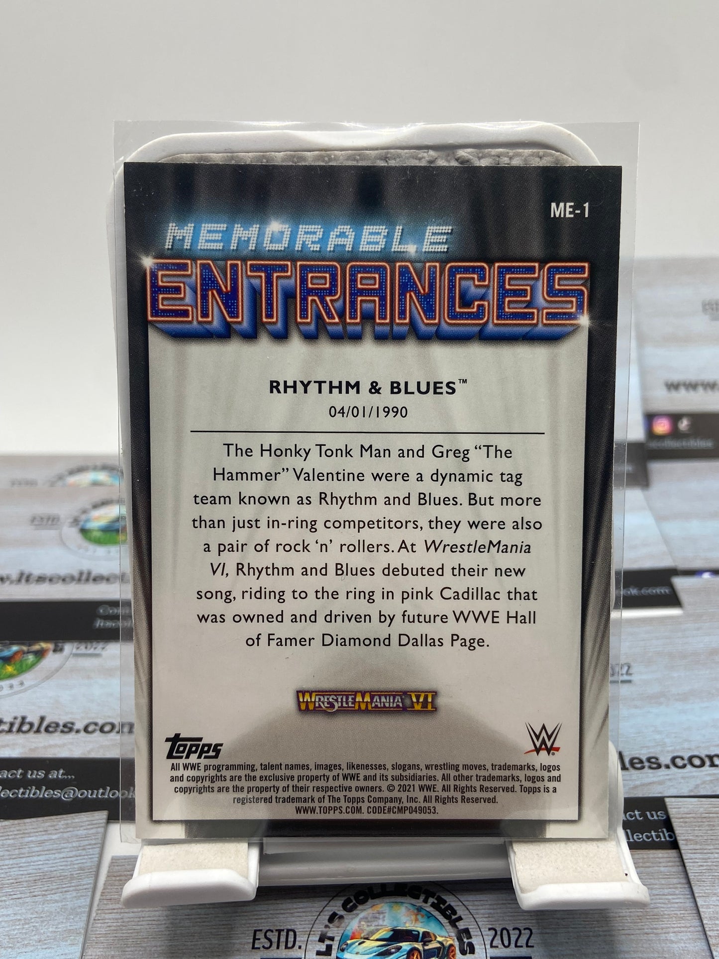 Wwe topps - wrestle mania 25 Rythem & Blues entrance